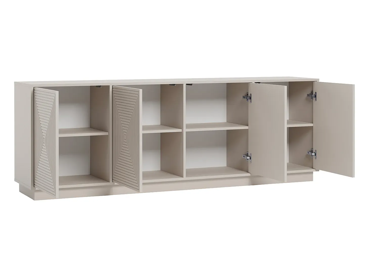 Aparador con 4 puertas de MDF - Beige - MEZULIA