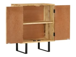 Aparador con 2 puertas madera maciza de mango 55x35x70 cm