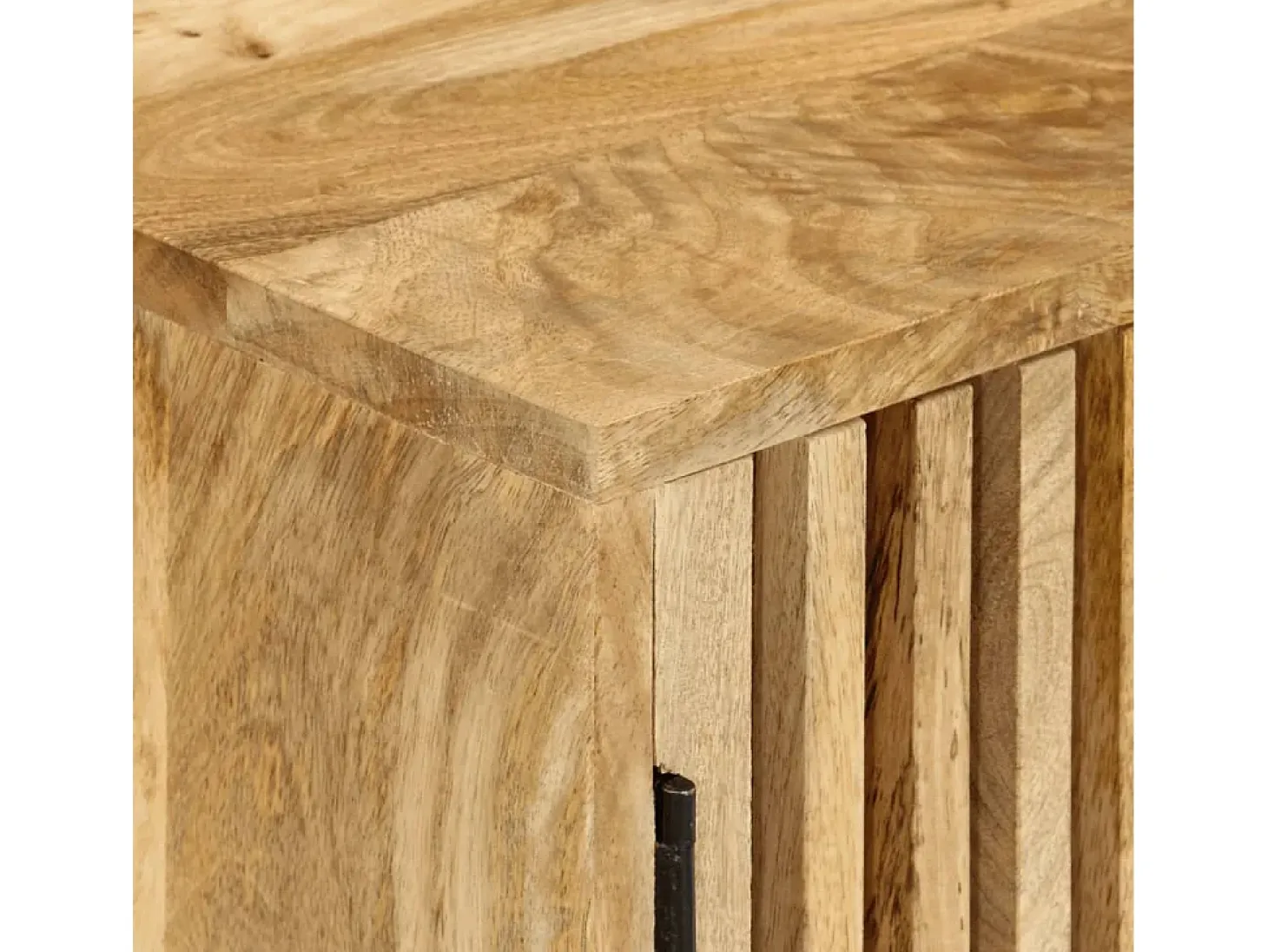 Aparador con 2 puertas madera maciza de mango 55x35x70 cm ES52565
