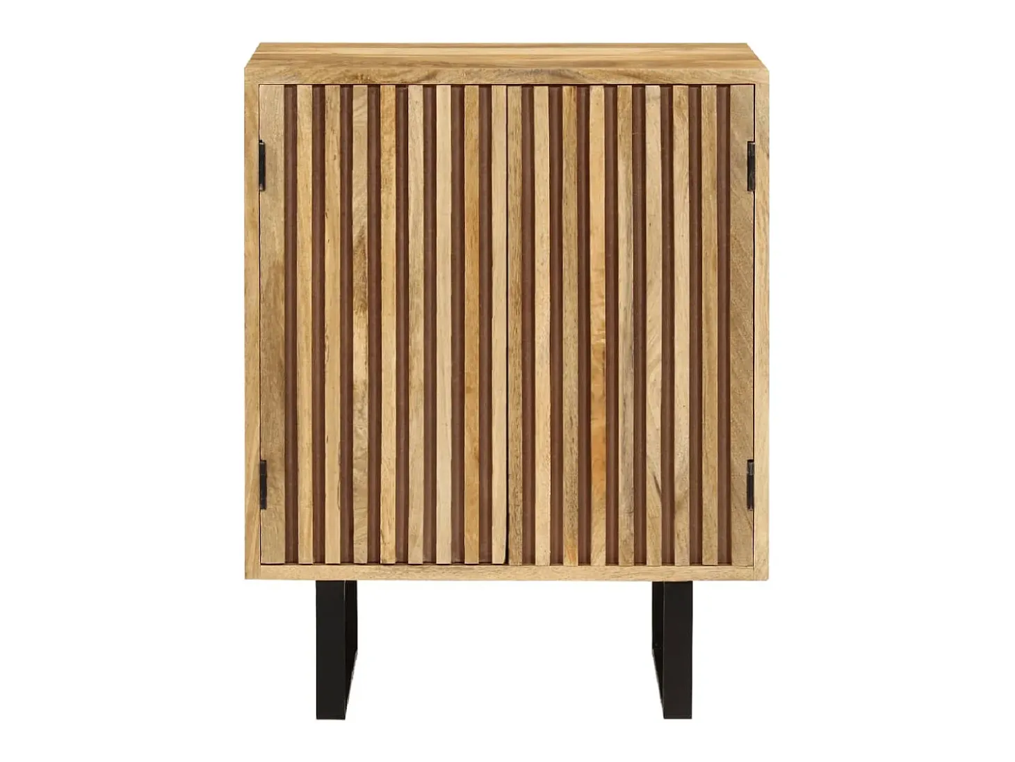 Aparador con 2 puertas madera maciza de mango 55x35x70 cm ES52565