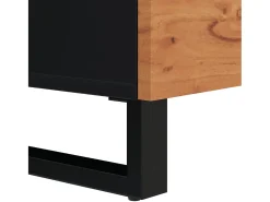 Aparador con 2 puertas madera maciza de acacia 80x33x75 cm