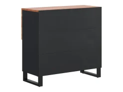 Aparador con 2 puertas madera maciza de acacia 80x33x75 cm