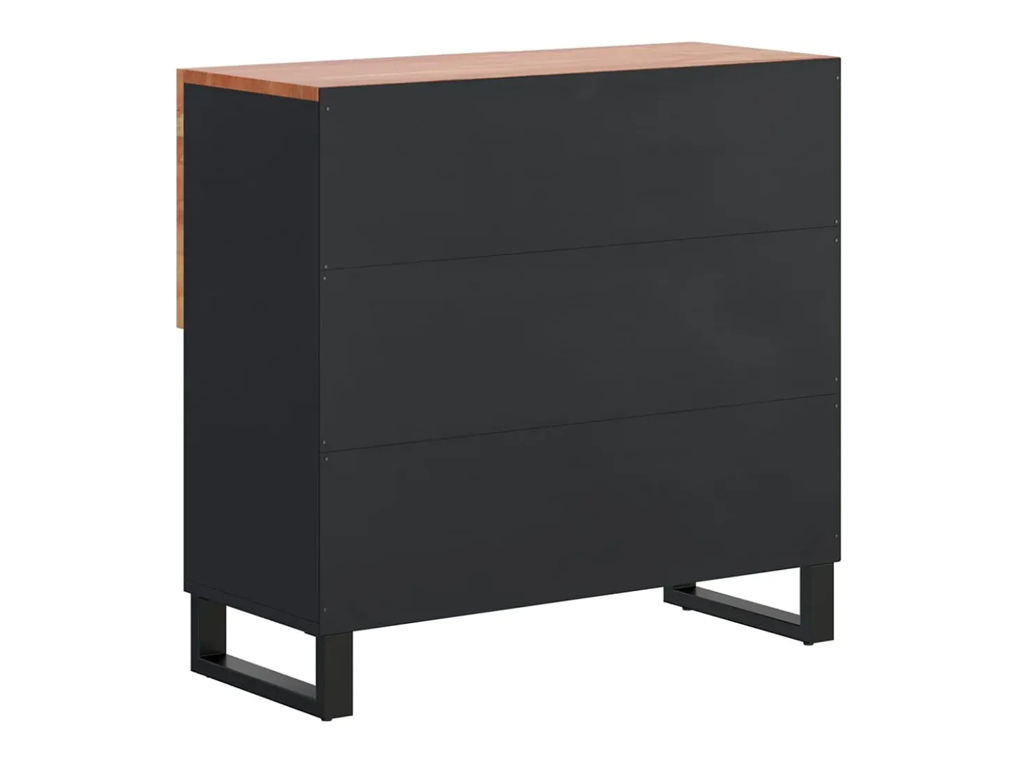 Aparador con 2 puertas madera maciza de acacia 80x33x75 cm