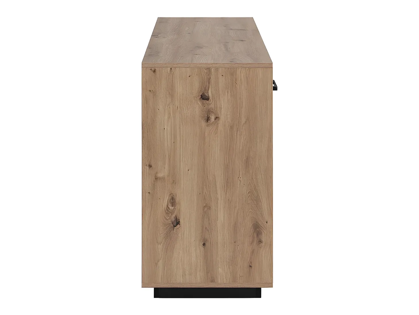 Aparador con 3 puertas y 3 cajones de MDF - Natural y negro - NALAMANE