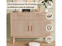 Aparador con almacenaje para salón y cocina con 2 puertas y 2 cajones 100 x 35 x 80 cm