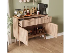 Aparador con almacenaje para salón y cocina con 2 puertas y 2 cajones 100 x 35 x 80 cm