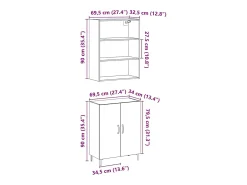 Aparador con armario de pared madera antigua madera ingeniería