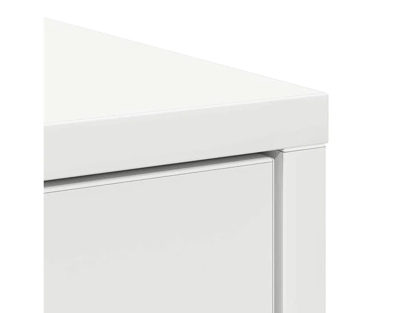Aparador con cajón blanco 80x34x76 cm madera de ingeniería