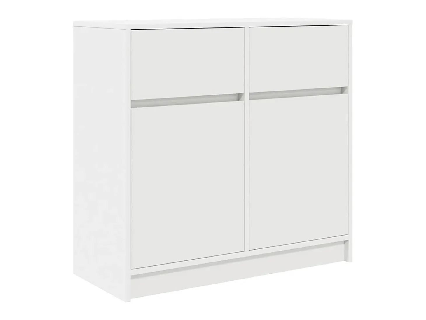 Aparador con cajón blanco 80x34x76 cm madera de ingeniería