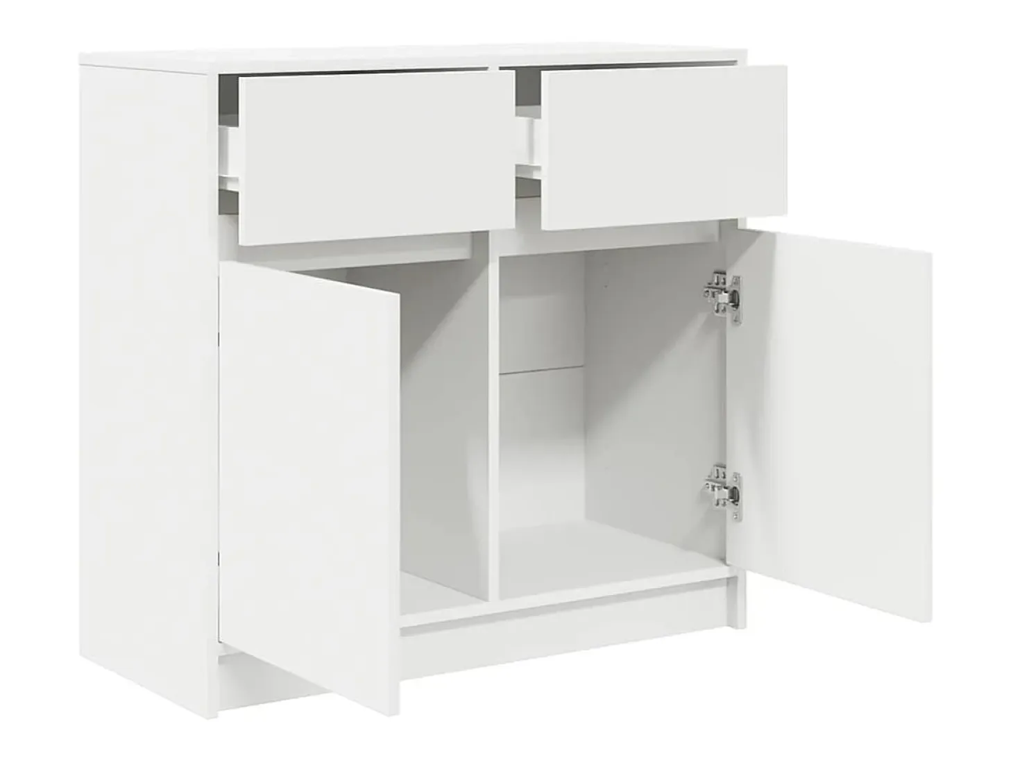 Aparador con cajón blanco 80x34x76 cm madera de ingeniería