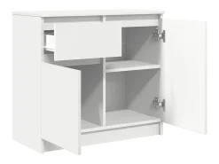 Aparador con cajón blanco 71x35x65 cm madera de ingeniería