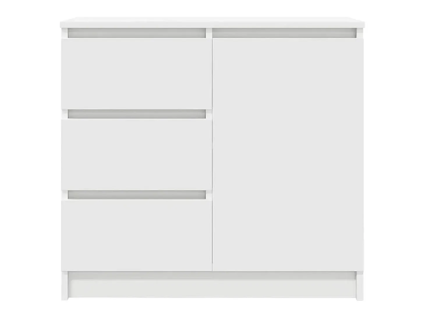 Aparador con cajón blanco 71x35x65 cm madera de ingeniería
