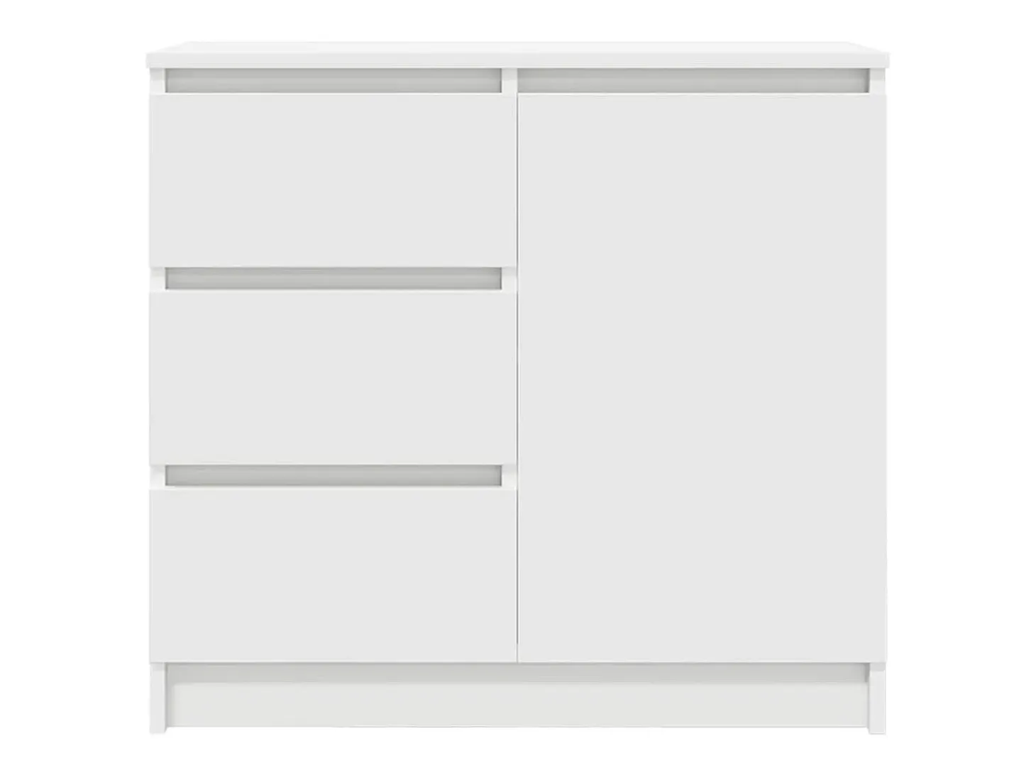 Aparador con cajón blanco 71x35x65 cm madera de ingeniería