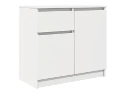 Aparador con cajón blanco 71x35x65 cm madera contrachapada
