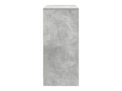 Aparador con cajón gris hormigón 80x34x76 cm madera de ingeniería