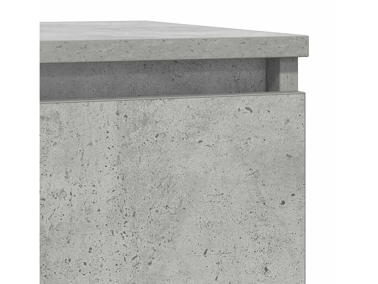 Aparador con cajón gris hormigón 71x35x84 cm madera de ingeniería