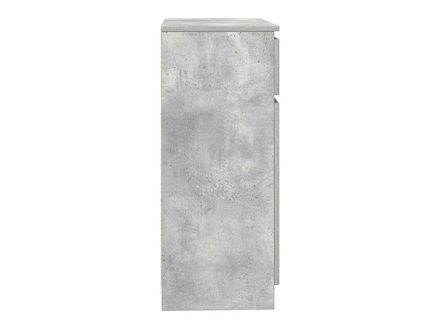 Aparador con cajón gris hormigón 71x35x84 cm madera de ingeniería