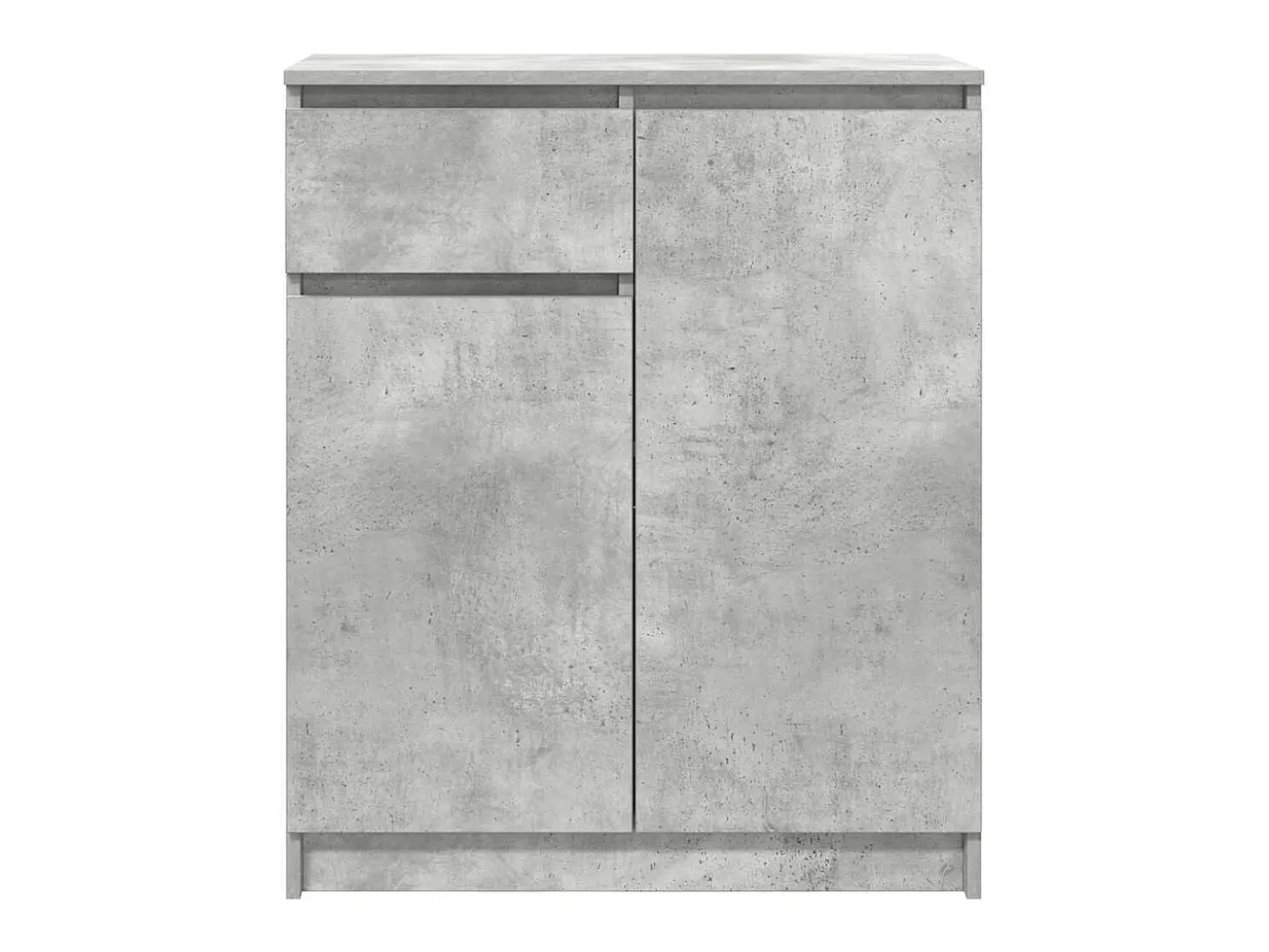 Aparador con cajón gris hormigón 71x35x84 cm madera de ingeniería