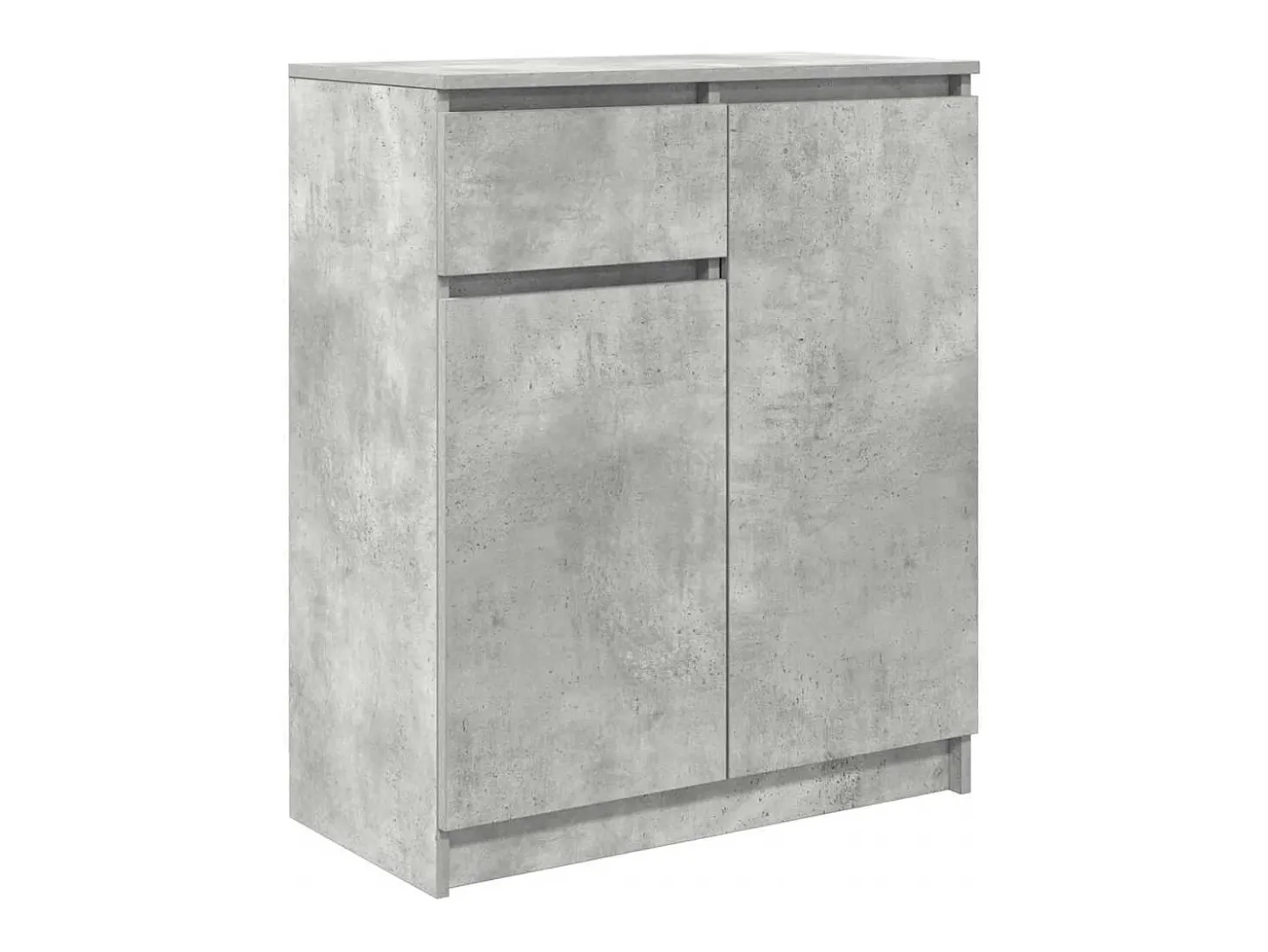 Aparador con cajón gris hormigón 71x35x84 cm madera de ingeniería