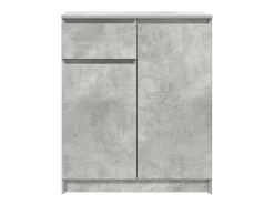 Aparador con cajón gris hormigón 71x35x84 cm madera ingeniería
