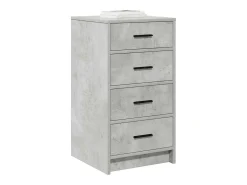 Aparador con cajón Gris hormigón 40 x 41 x 75 cm Madera de ingeniería