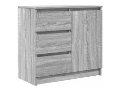 Aparador con cajón gris Sonoma 71x35x65 cm madera de ingeniería
