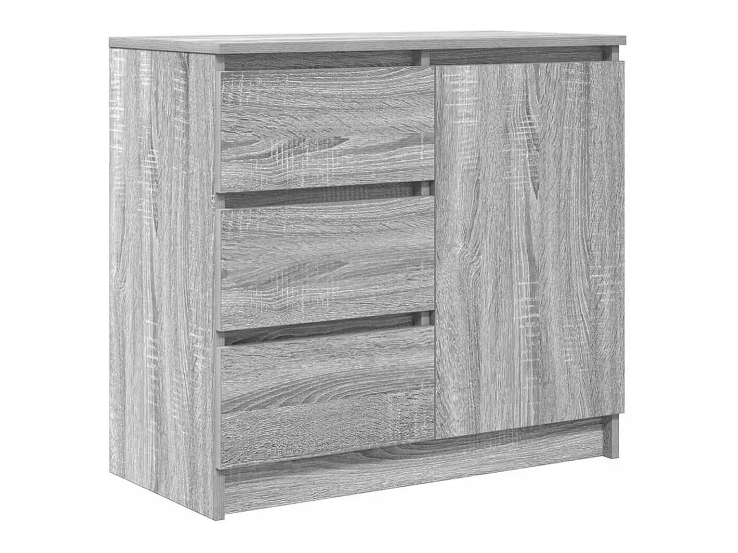 Aparador con cajón gris Sonoma 71x35x65 cm madera de ingeniería