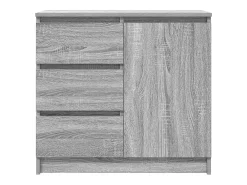 Aparador con cajón gris Sonoma 71x35x65 cm madera de ingeniería