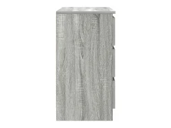 Aparador con cajón gris Sonoma 71x35x65 cm madera de ingeniería