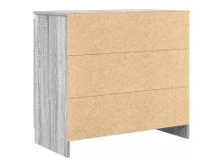 Aparador con cajón gris Sonoma 71x35x65 cm madera de ingeniería