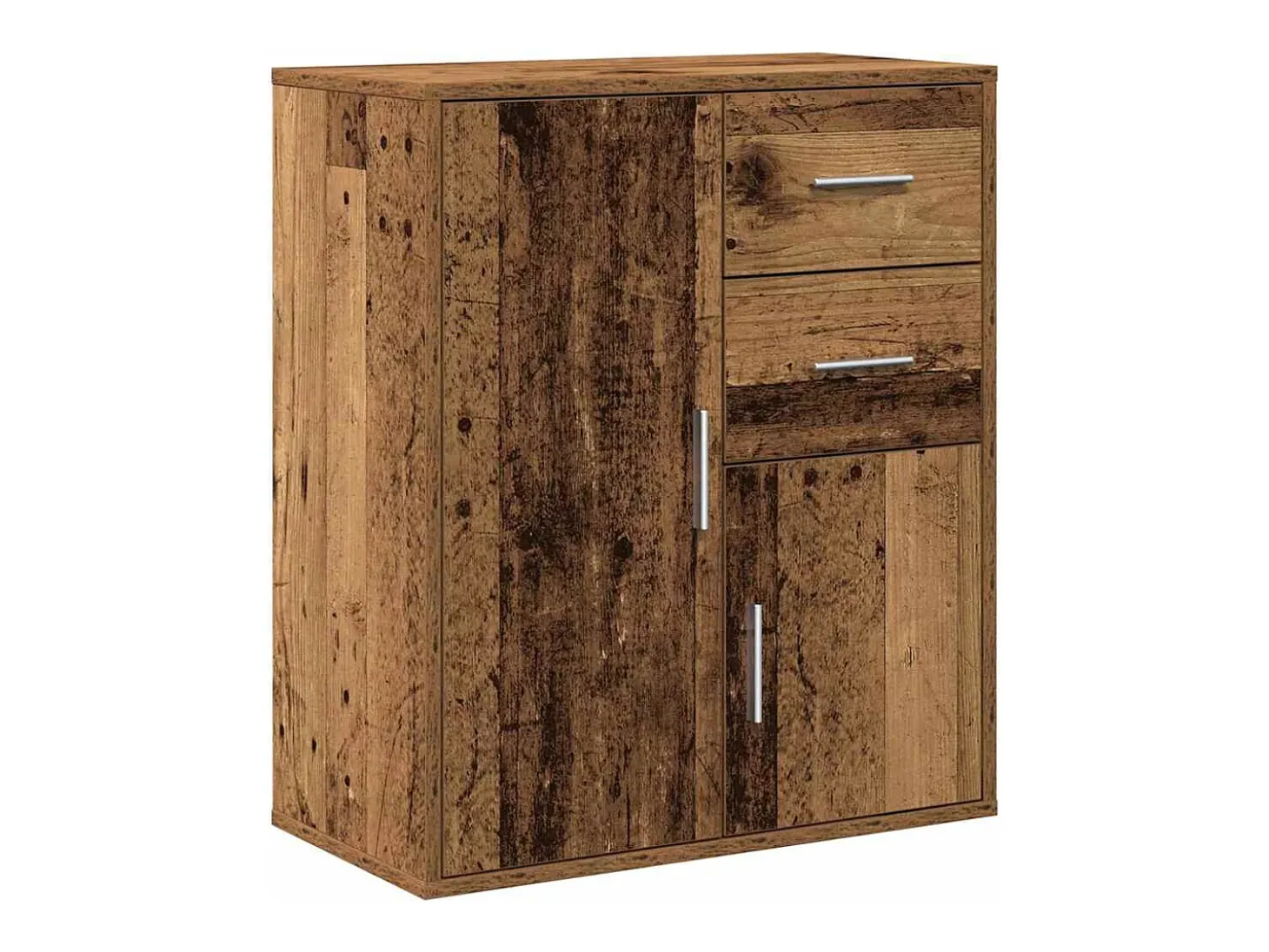 Aparador con cajón Madera vieja 60 x 31 x 70 cm Madera de ingeniería