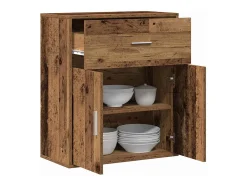 Aparador con cajón Madera vieja 60 x 31 x 70 cm Madera de ingeniería