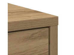 Aparador con cajón roble artesanal 80x34x76cm madera ingeniería