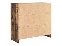 Aparador con cajón roble ahumado 80x34x76 cm madera ingeniería