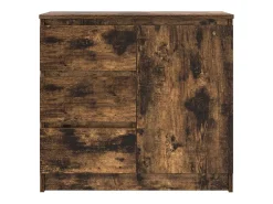 Aparador con cajón roble ahumado 71x35x65 cm madera ingeniería