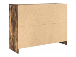 Aparador con cajón roble ahumado 101x35x76 cm madera ingeniería