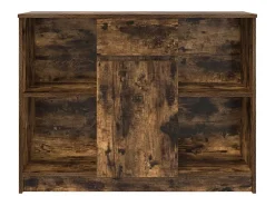 Aparador con cajón roble ahumado 101x35x76 cm madera ingeniería