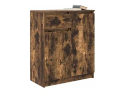 Aparador con cajón roble ahumado 71x35x84 cm madera ingeniería