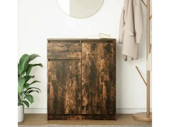 Aparador con cajón roble ahumado 71x35x84 cm madera ingeniería