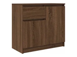 Aparador con cajón roble marrón 71x35x65 cm madera ingeniería