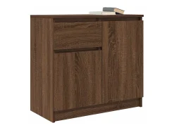 Aparador con cajón roble marrón 71x35x65 cm madera ingeniería