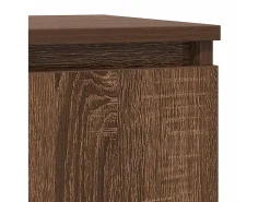 Aparador con cajón roble marrón 71x35x65 cm madera ingeniería