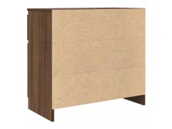Aparador con cajón roble marrón 71x35x65 cm madera ingeniería