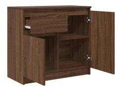 Aparador con cajón roble marrón 71x35x65 cm madera ingeniería