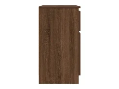 Aparador con cajón roble marrón 71x35x65 cm madera ingeniería