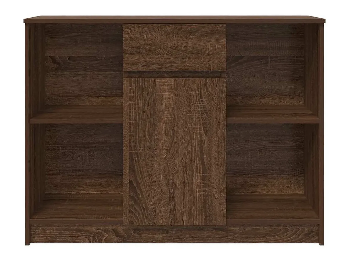 Aparador con cajón roble marrón 101x35x76 cm madera de ingeniería