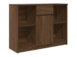 Aparador con cajón roble marrón 101x35x76 cm madera de ingeniería