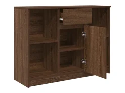 Aparador con cajón roble marrón 101x35x76 cm madera de ingeniería