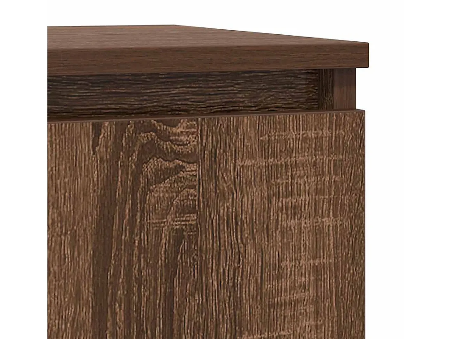 Aparador con cajón roble marrón 71x35x65 cm madera de ingeniería