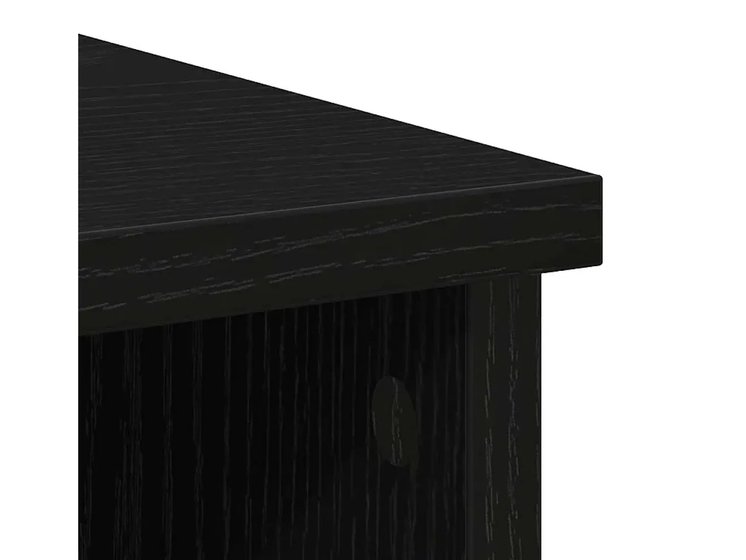 Aparador con cajón roble negro 101x35x76 cm madera ingeniería